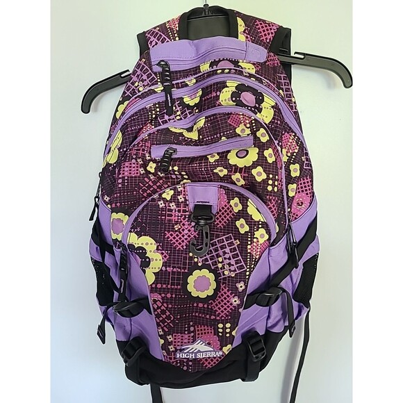 High Sierra Backpack Purple Multi Color Multi Pockets - Picture 1 of 3